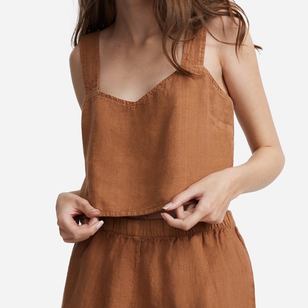 MATE the Label Sedona Linen Set Crop Top and Crop Pants